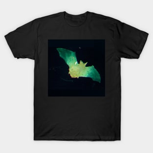 Green Galaxy Emo Bat T-Shirt